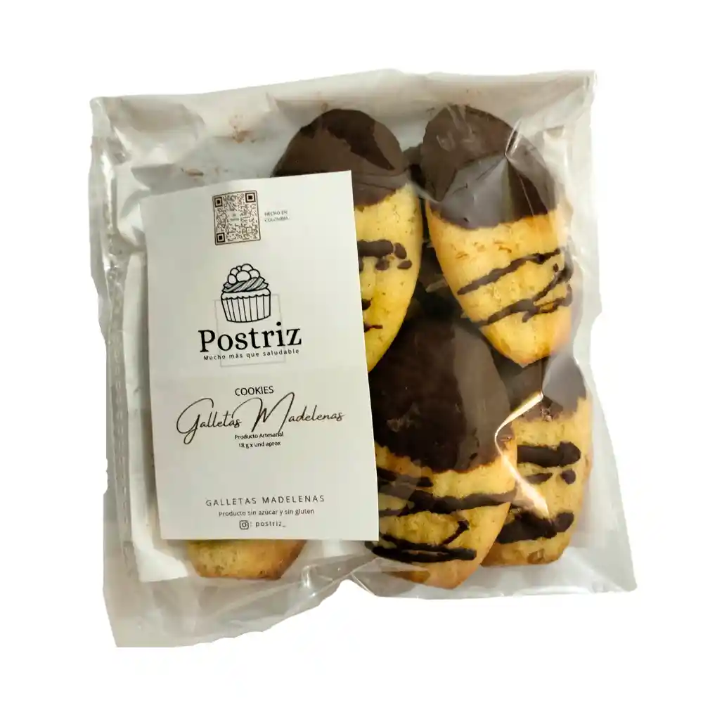 Galletas Magdalenas 110g. Artesanal - Postriz - Sin Azúcar Y Sin Gluten