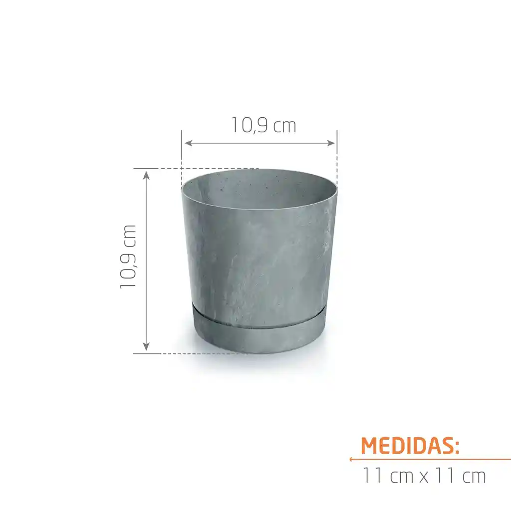 Matera Tubo P Beton 11 Cm Gris Concreto
