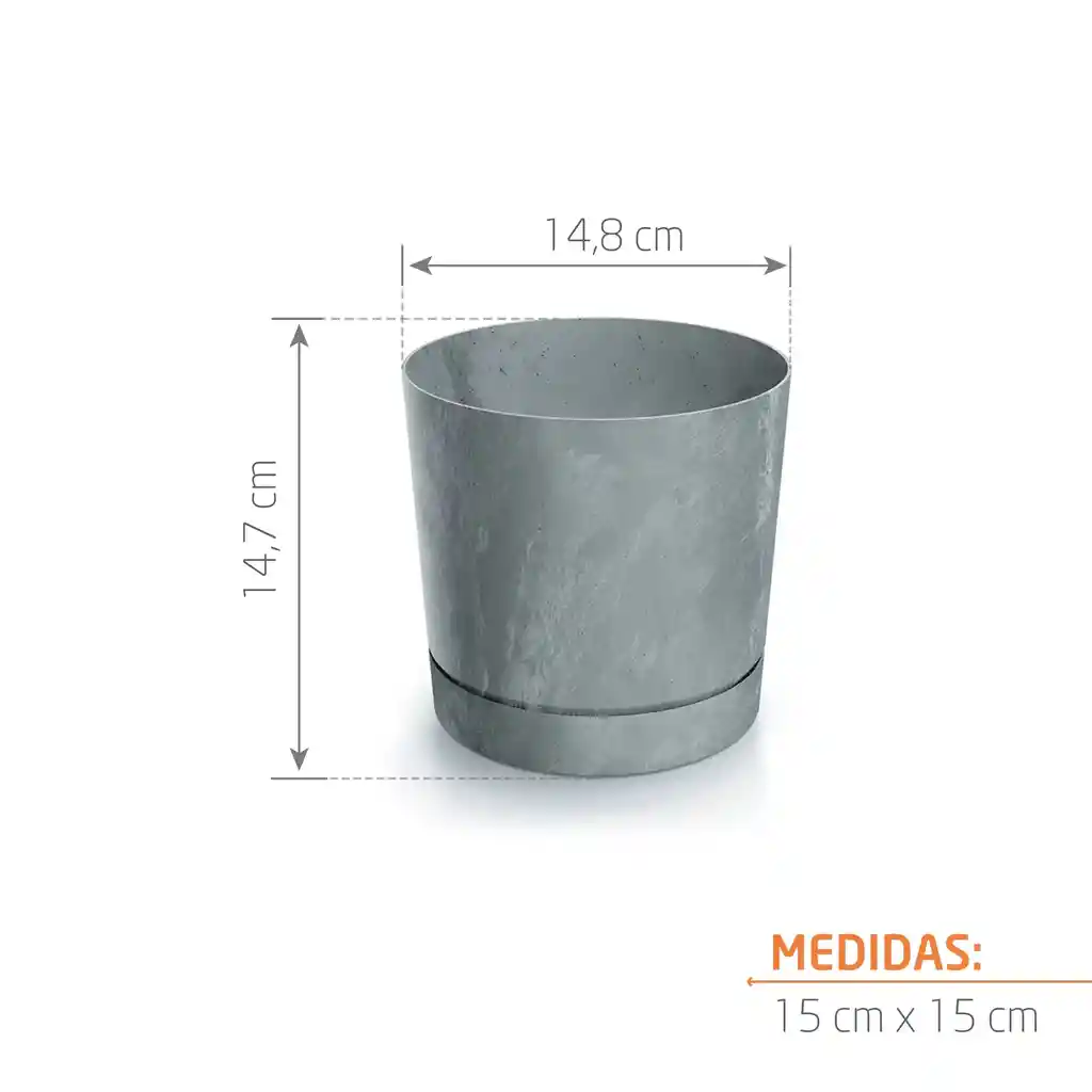 Matera Tubo P Beton 15 Cm Gris Concreto