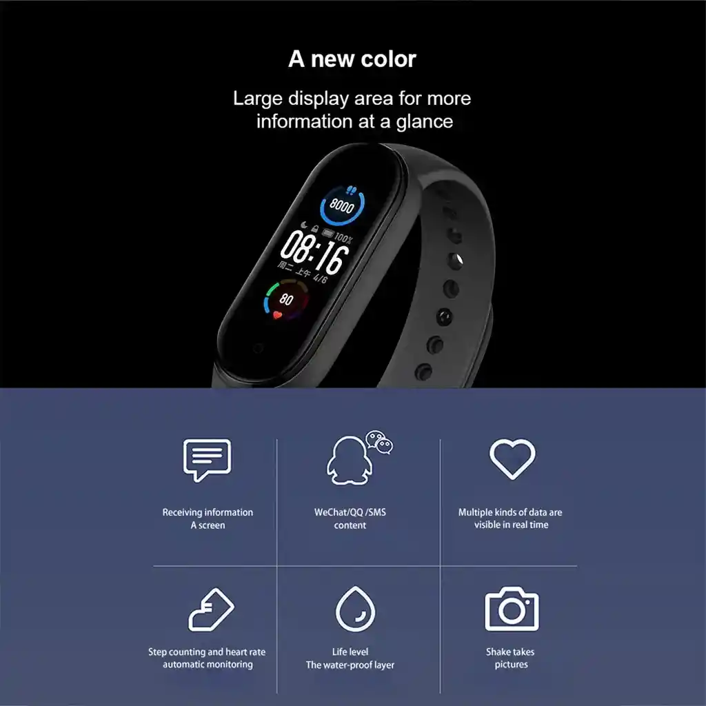 Reloj Smart Band Ritmo Cardiaco Calorías Notificaciones