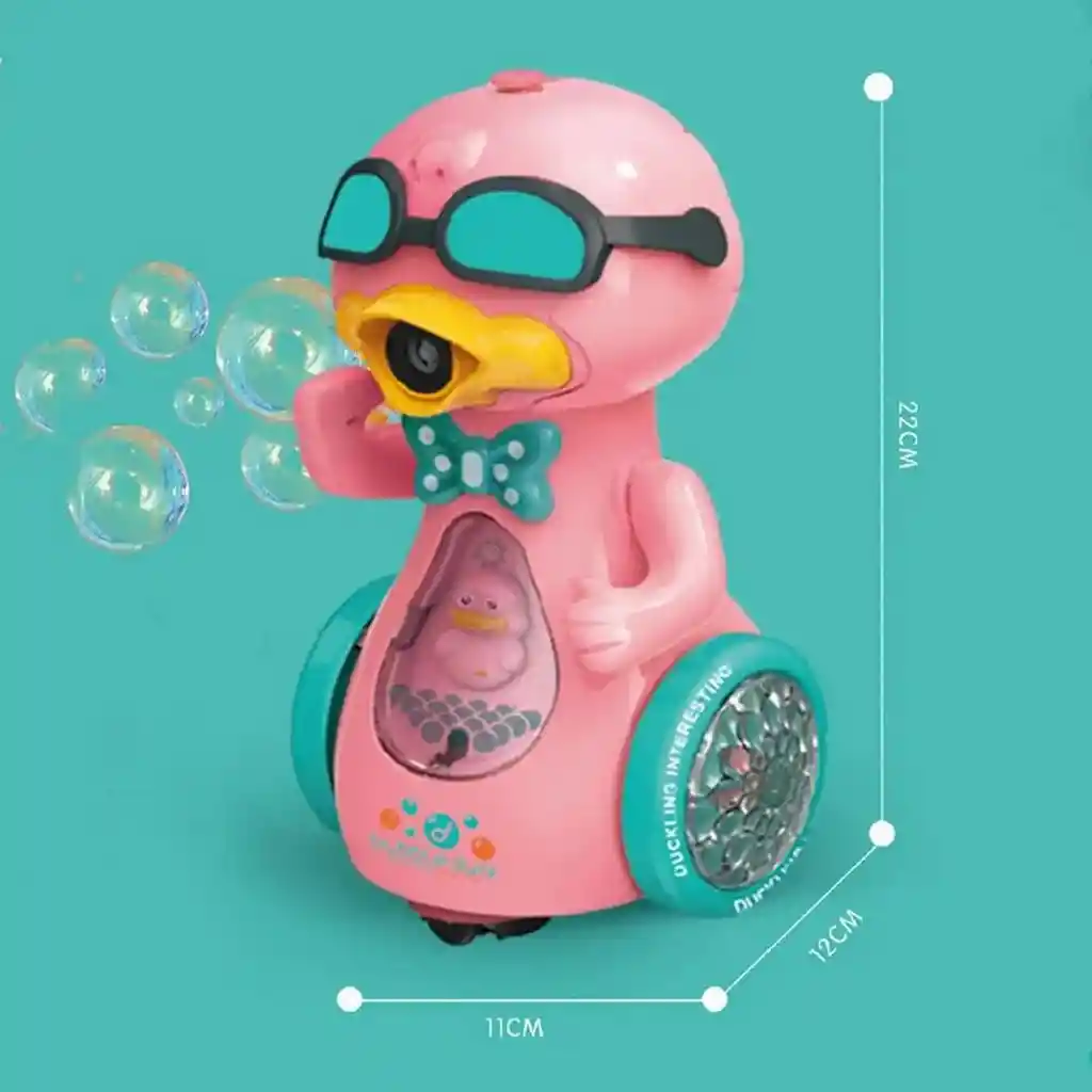 Pato Burbujas Automática Juguete Para Niños + Liquido