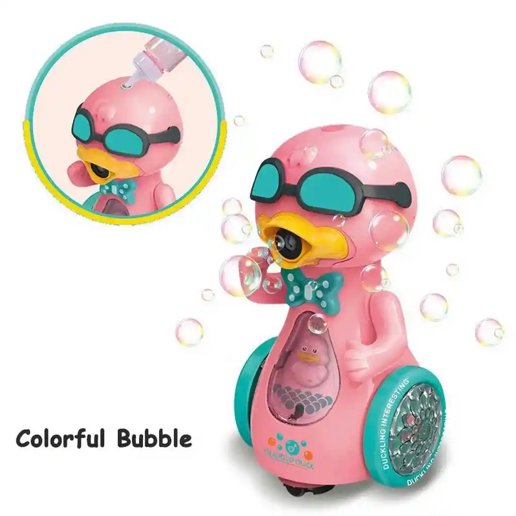 Pato Burbujas Automática Juguete Para Niños + Liquido