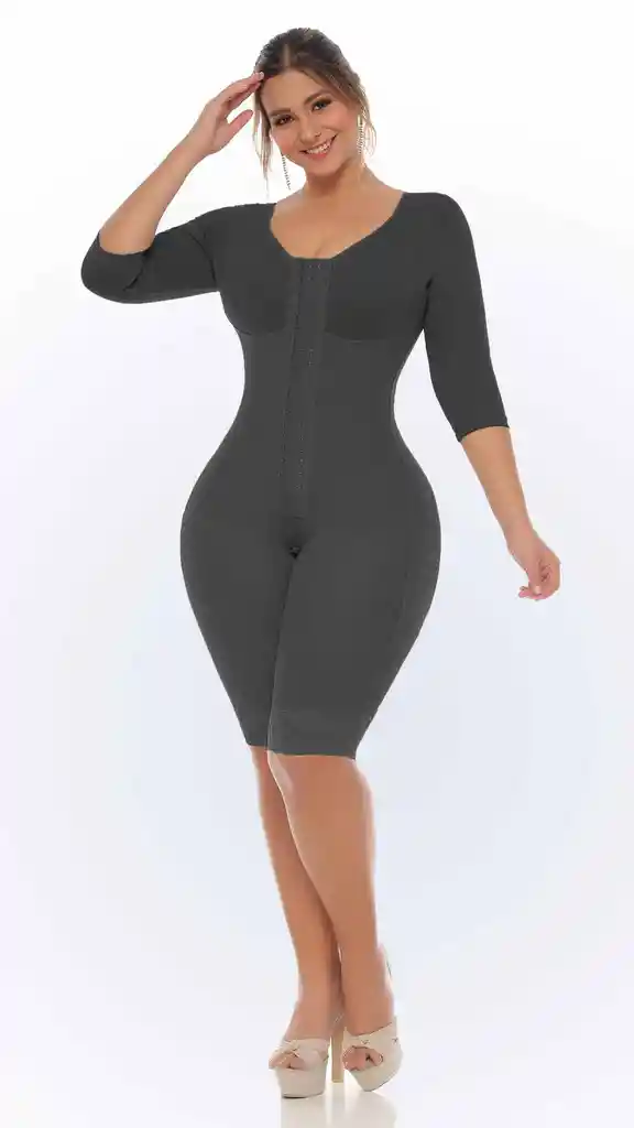 Ref. 70504mn - Faja Moldeadora De Control Con Mangas Talla: 2xl Color: Negro
