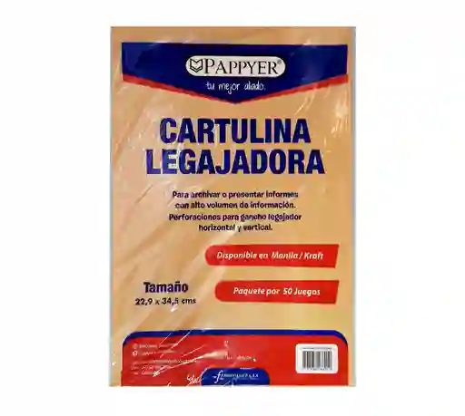 Cartulina Legajadora Amarilla X50