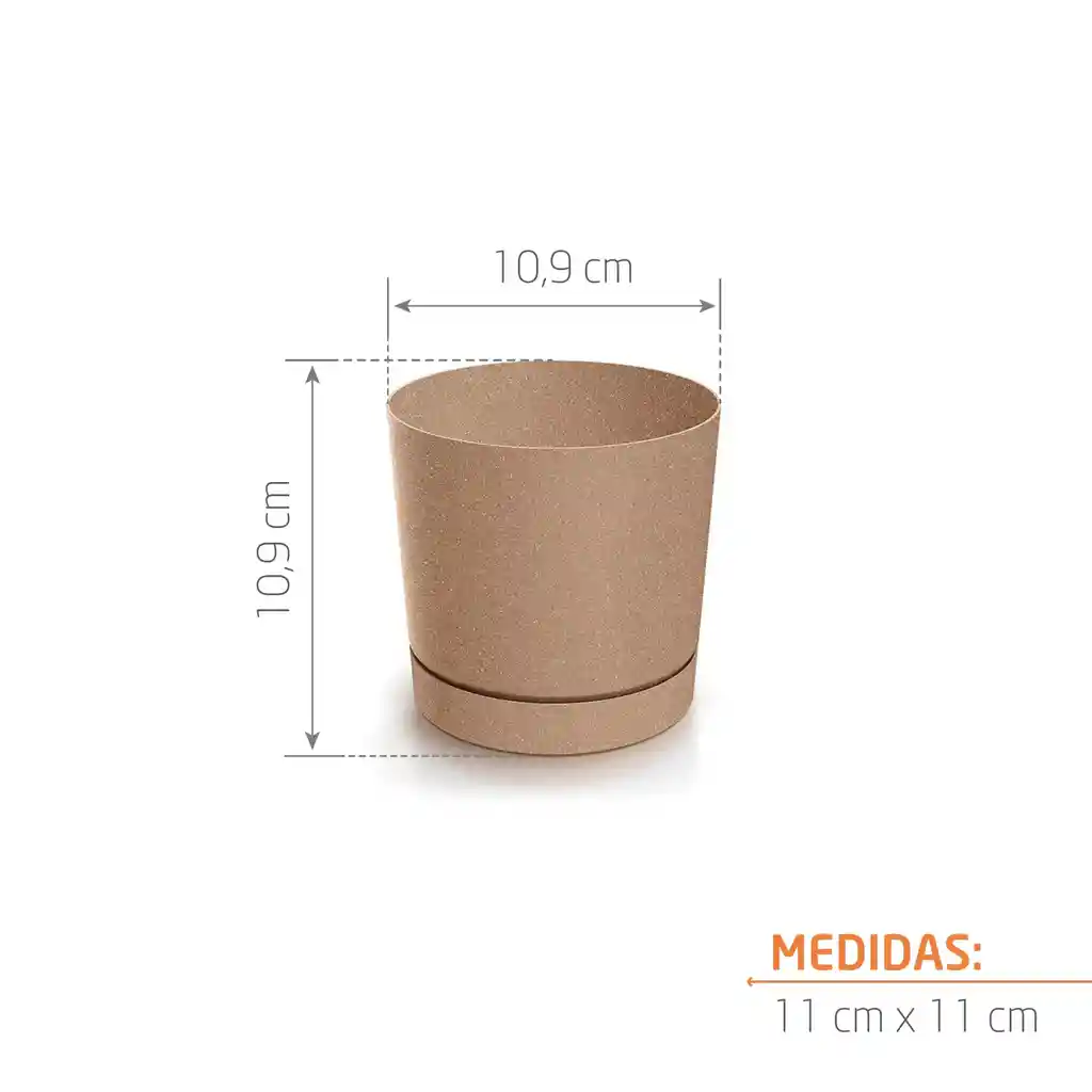 Matera Tubo P Eco Wood 11 Cm Café Claro