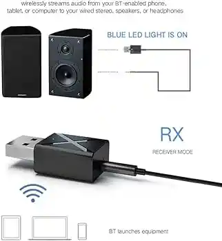 Bluetooth Usb 2 En 1 Transmisor/ Receptor Bluetooth 5.0+aux.