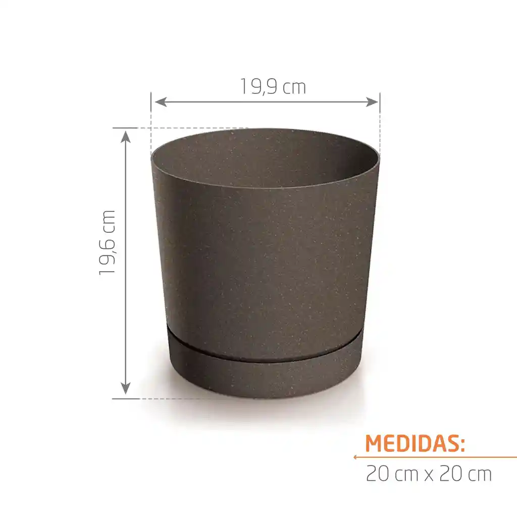 Matera Tubo P Eco Wood 20 Cm Café