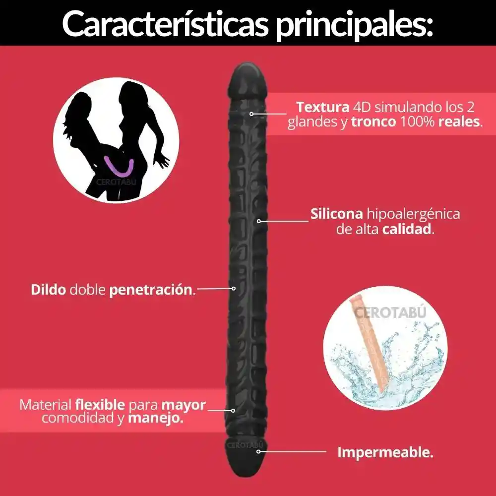 Dildo Consolador Doble Penetración Realista Haland