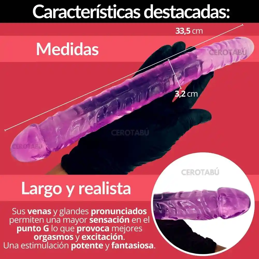 Dildo Consolador Doble Penetración Realista Haland