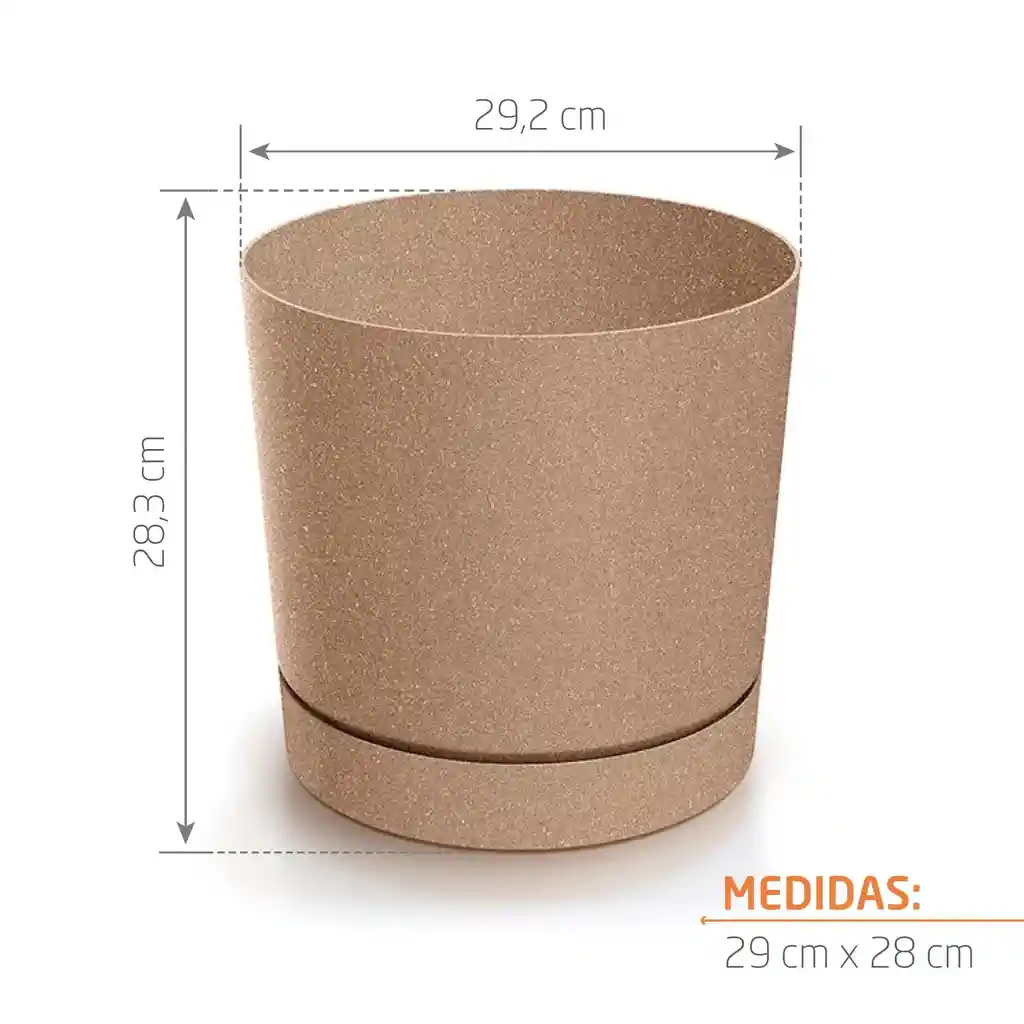 Matera Tubo P Eco Wood 29 Cm Café Claro