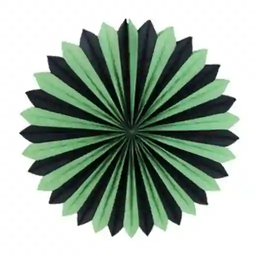 Abanico Decorativo Verde/ Negro