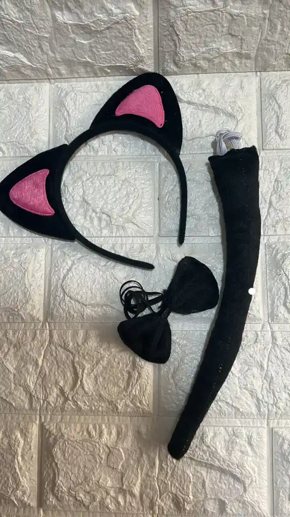 Kit Gata Negro Con Rosa