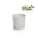 Matera Tubo P Eco Wood 15 Cm Blanco