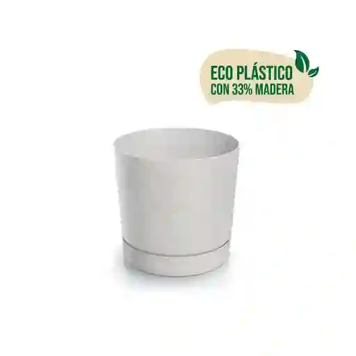 Matera Tubo P Eco Wood 15 Cm Blanco