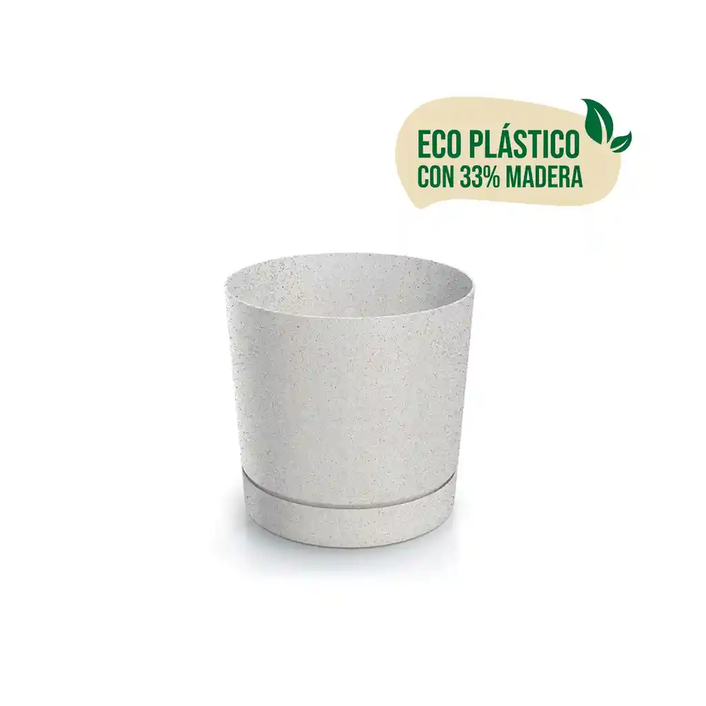 Matera Tubo P Eco Wood 15 Cm Blanco