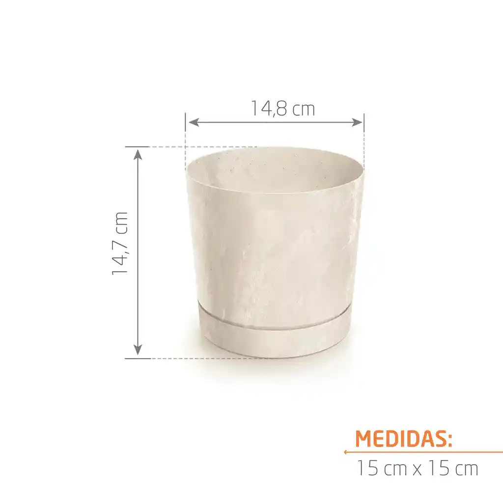 Matera Tubo P Beton 15 Cm Crema