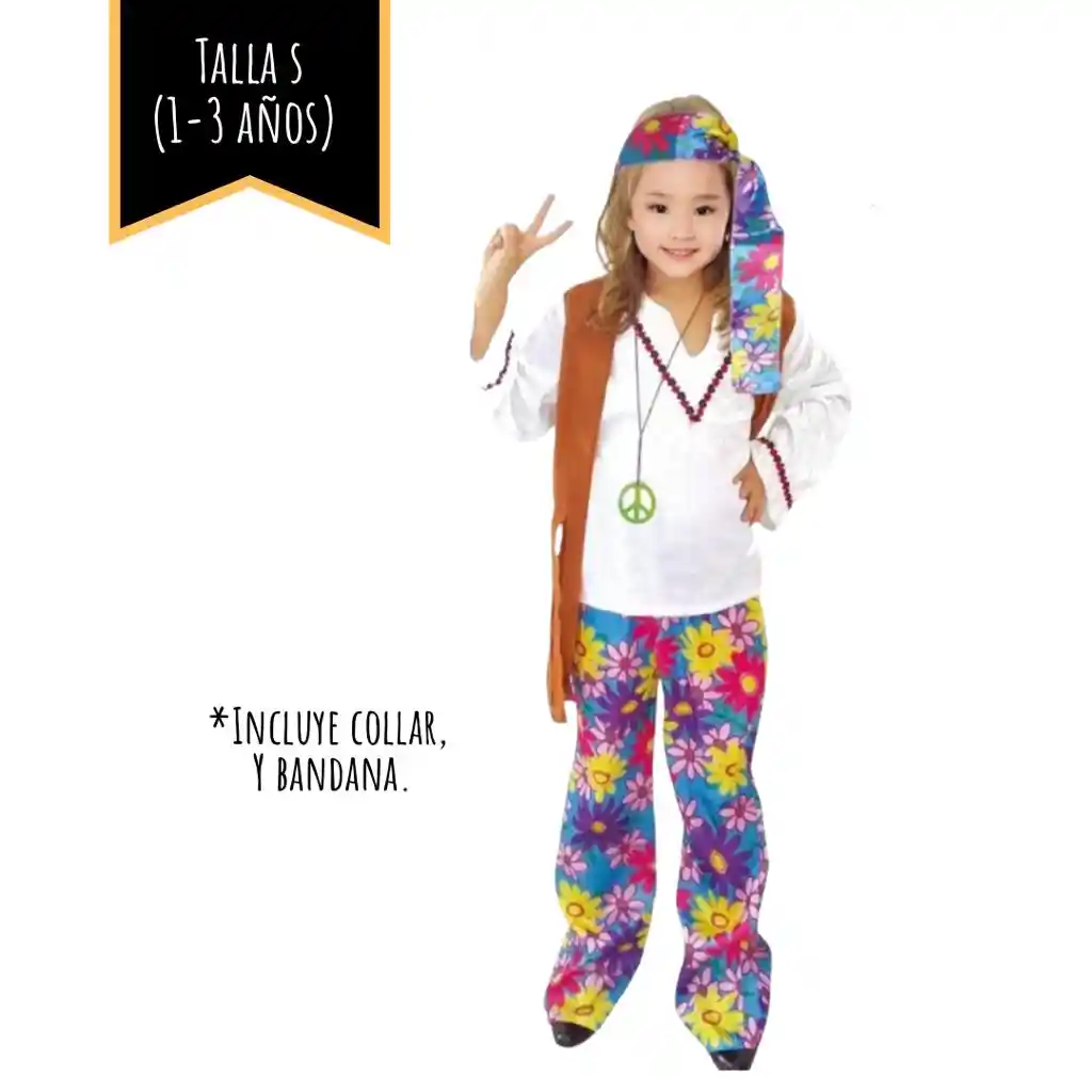 Disfraz Halloween Hippie (1-3 Años)