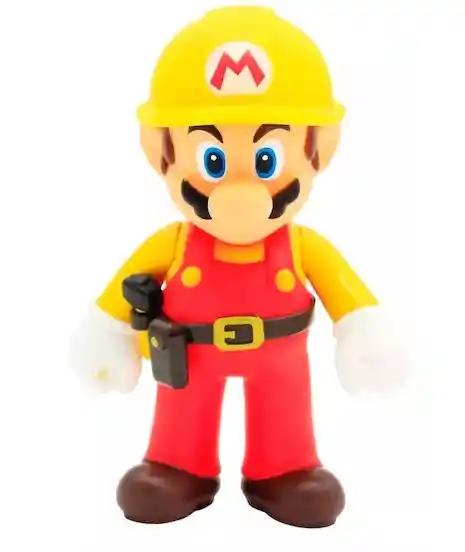 Muñeco De Coleccion Mario Vestido De Constructor De Mario Bross