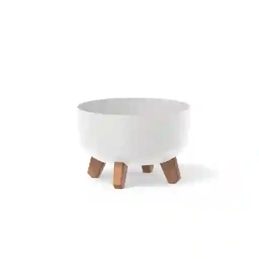 Matera Gracia Round Low 24 Cm Blanco