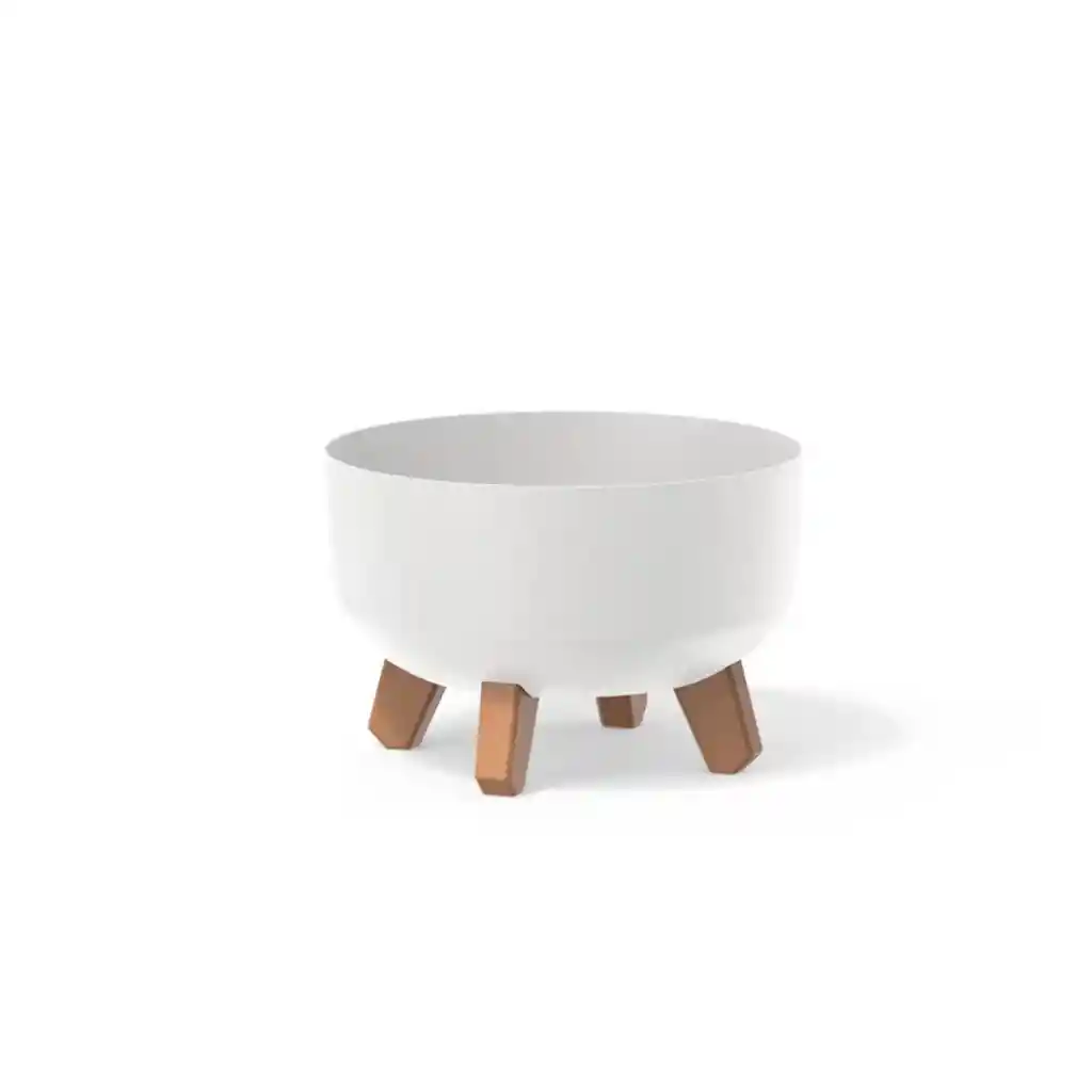 Matera Gracia Round Low 24 Cm Blanco