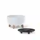 Matera Gracia Round Low 24 Cm Blanco