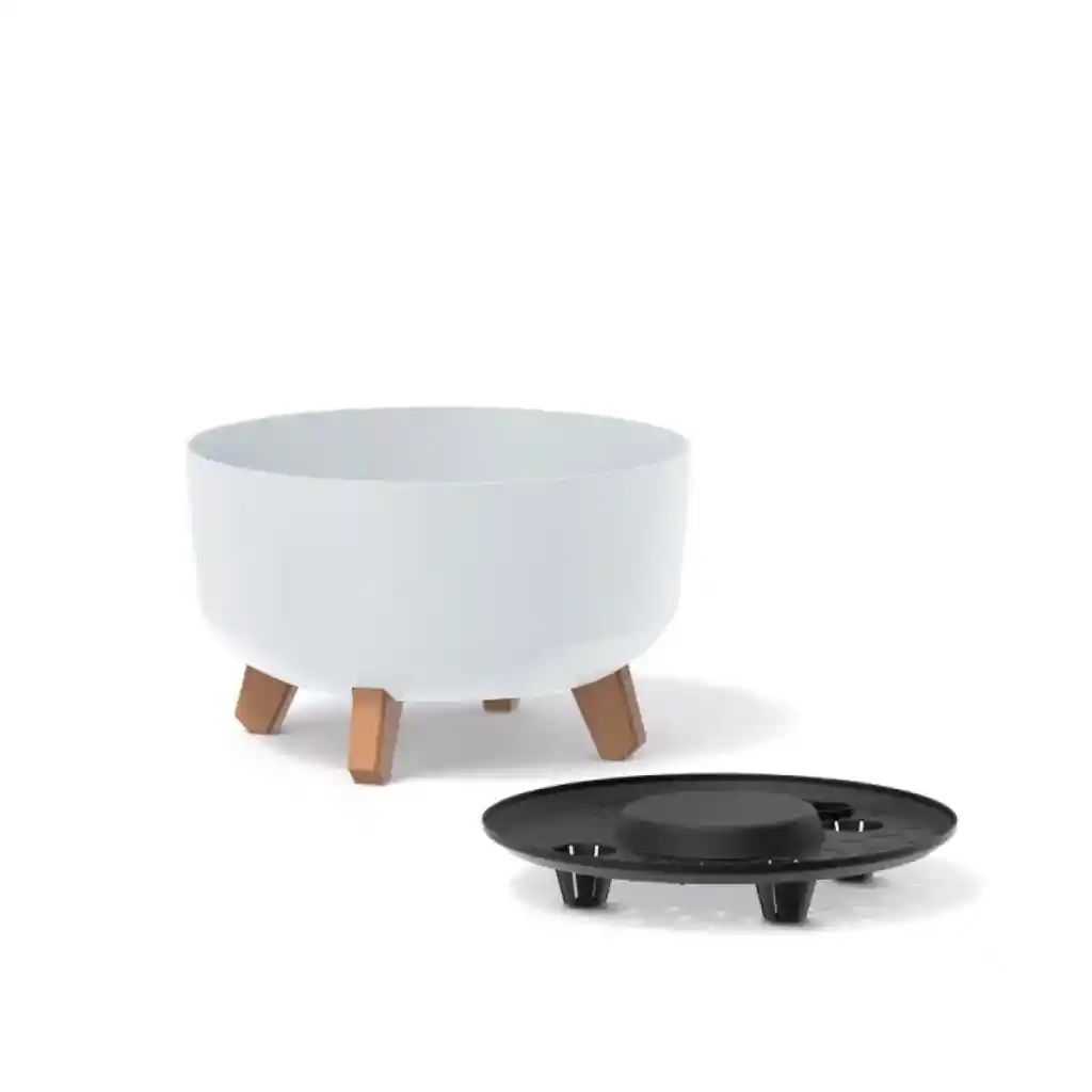 Matera Gracia Round Low 24 Cm Blanco