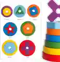 Juguete Didáctico De Madera 🔺️rainbow Tower🔻 Juguete Educativo Color🌈 Geométrico Reconocimiento De Formas Aprendizaje Montessori