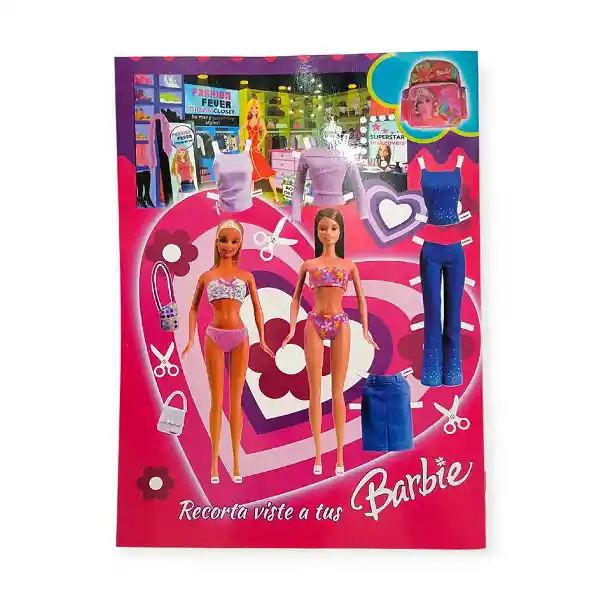 Kit Escolar Carpeta + Cartilla + Stickers Barbie