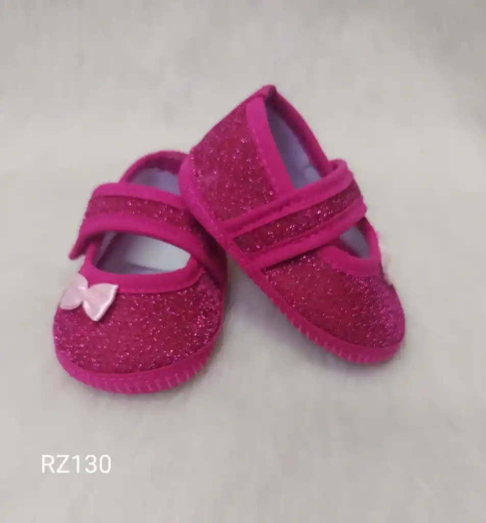 Zapato Fucsia Escarchado Talla 17