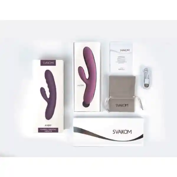 Svakom Avery - Vibrador Doble Estimulación Con Empuje Morado