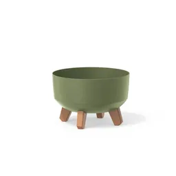 Matera Gracia Round Low 24 Cm Verde Tierra