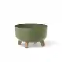 Matera Gracia Round Low 29 Cm Verde Tierra