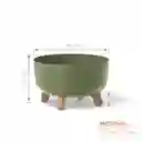 Matera Gracia Round Low 29 Cm Verde Tierra