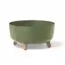 Matera Gracia Round Low 38 Cm Verde Tierra