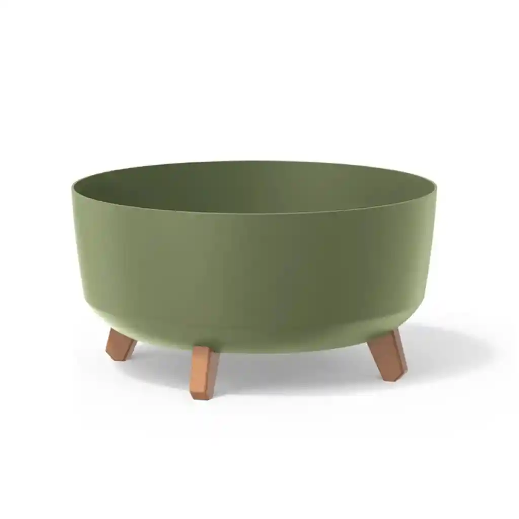 Matera Gracia Round Low 38 Cm Verde Tierra