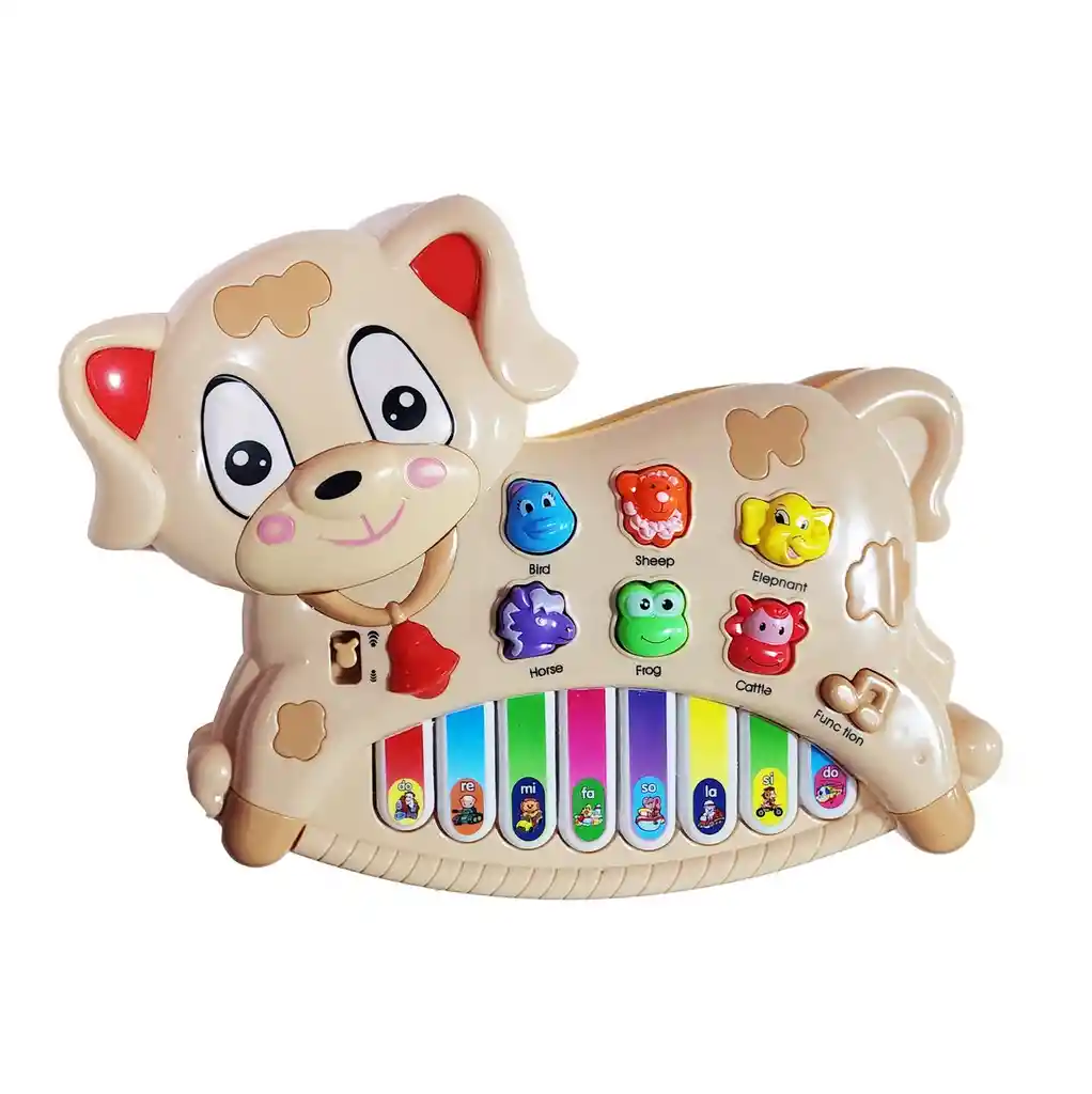 Piano Organeta Perro Animales Musical Bebes Niño +bateria