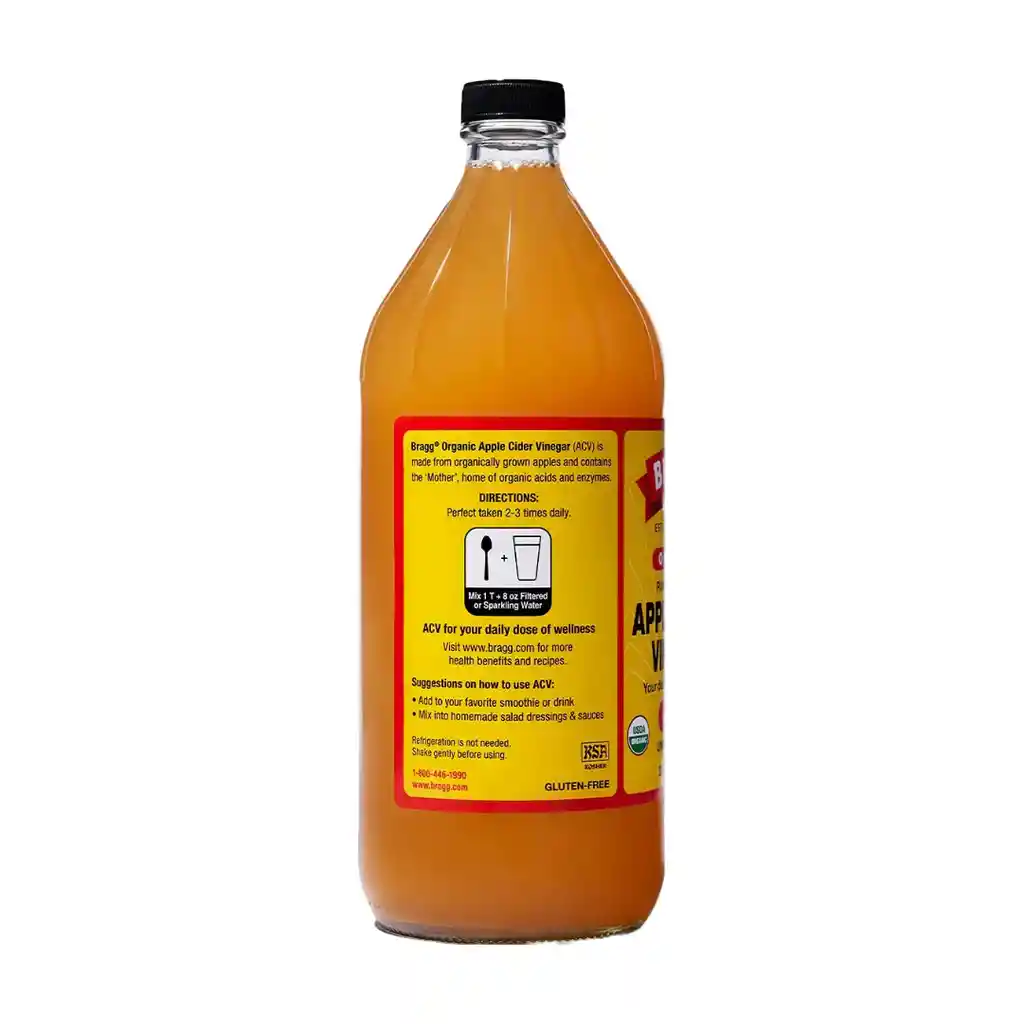 Vinagre De Sidra De Manzana Original Con Madre Bragg 473 Ml
