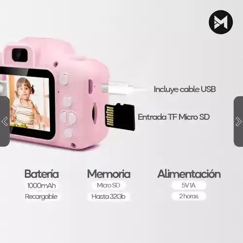 Cámara Fotográfica Digital Infantil Para Niños Fotos Videos