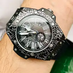 Reloj Pulso Cuero-goma Hublot Para Hombre