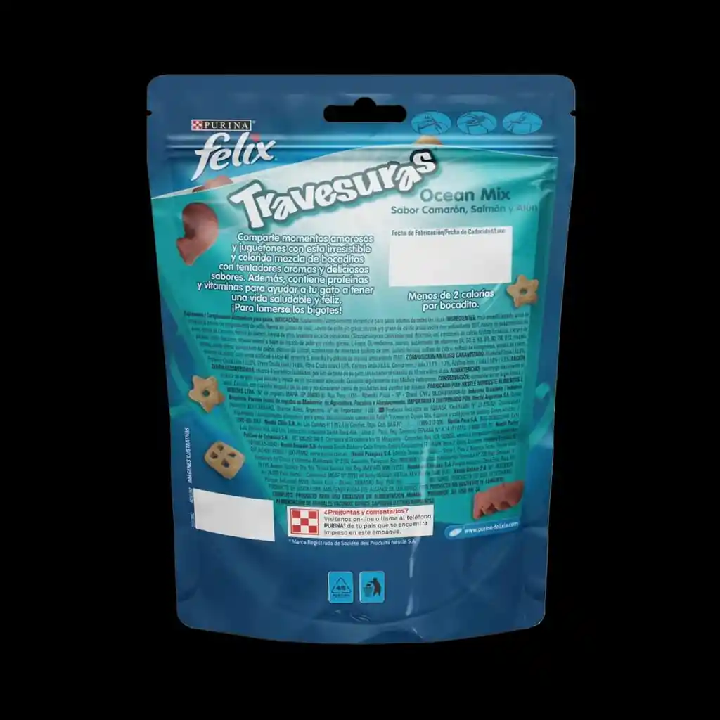 Snack Para Gato Felix Travesuras Ocean Mix 60gr