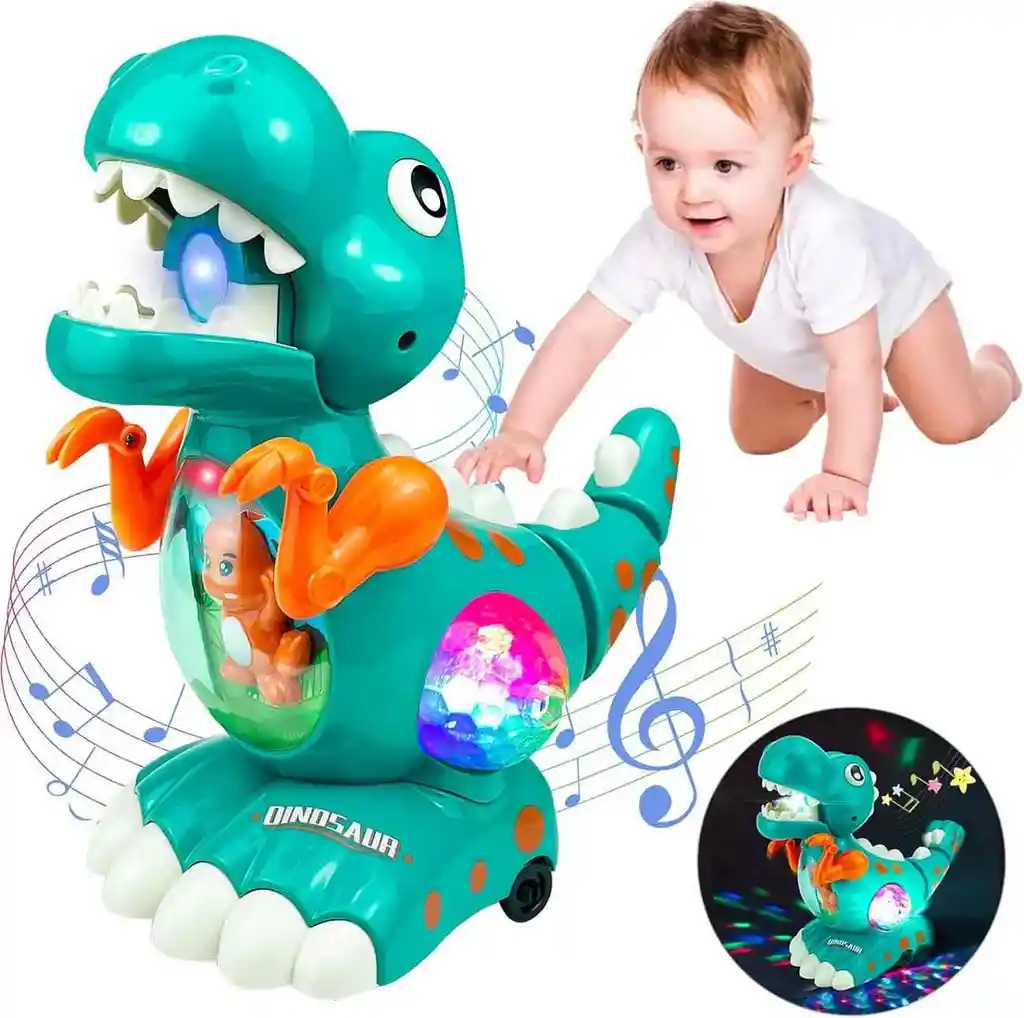 Robot Tiranosaurio Dino Rex Luces Sonido Movimiento+ Bateria