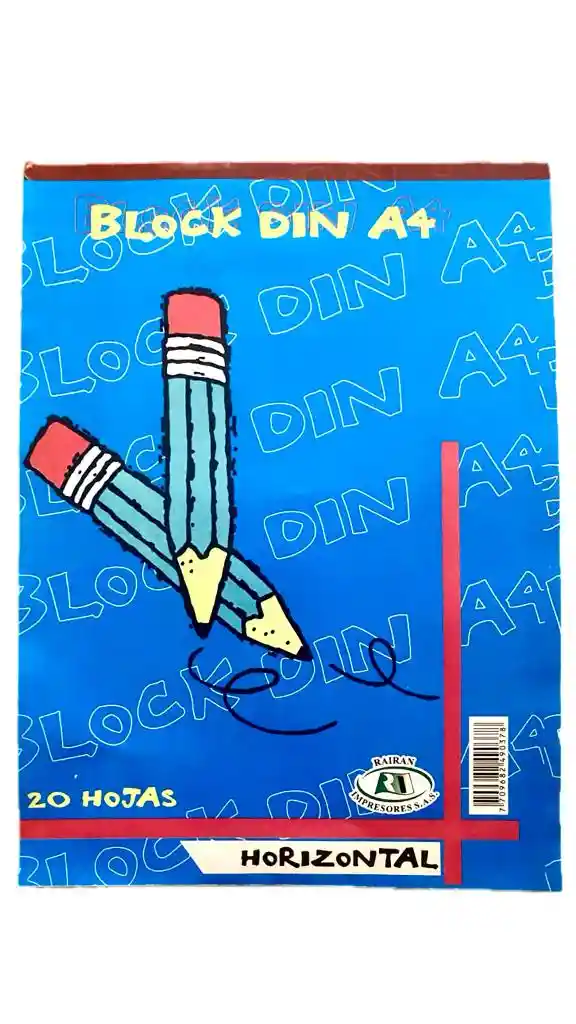 Block Din A4 Horizontal X20 Hojas