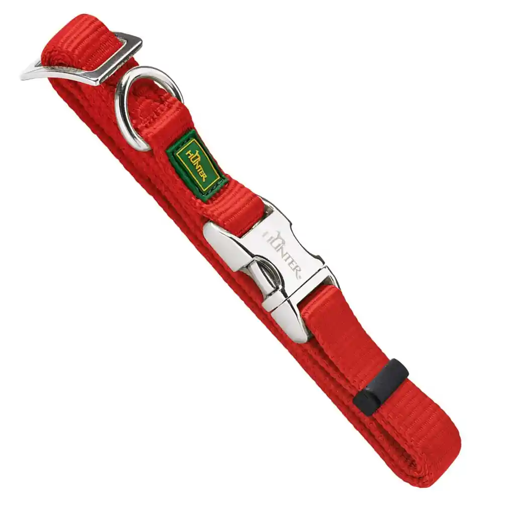 Hunter Collar Alu Strong Para Perro Raza Mediana | M Color Rojo