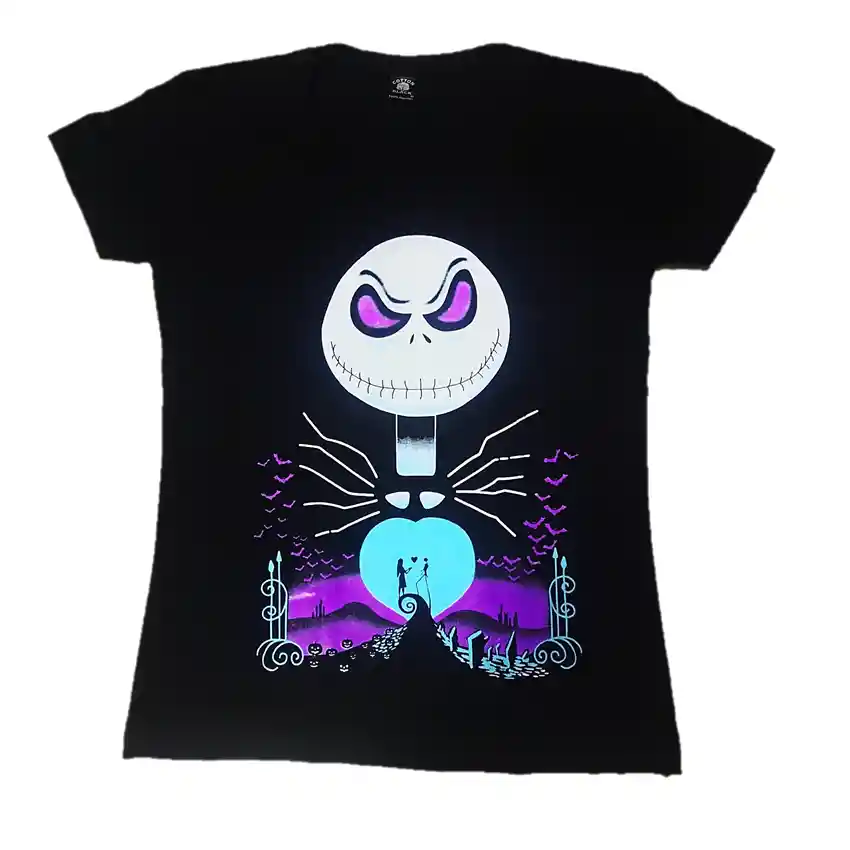 Camiseta Jack Camiseta Para Mujer Jack Skellington