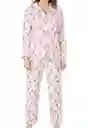 Pijama Mujer Daniela Estampada Magenta Talla M