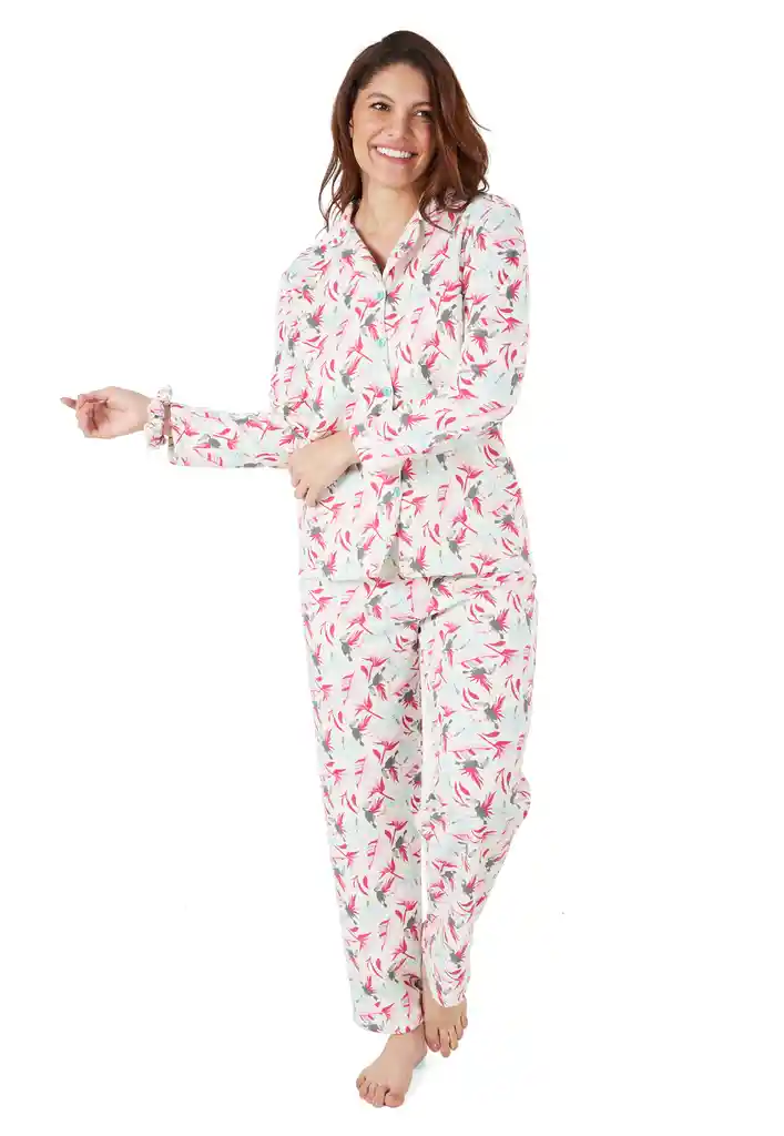 Pijama Mujer Daniela Estampada Magenta Talla M