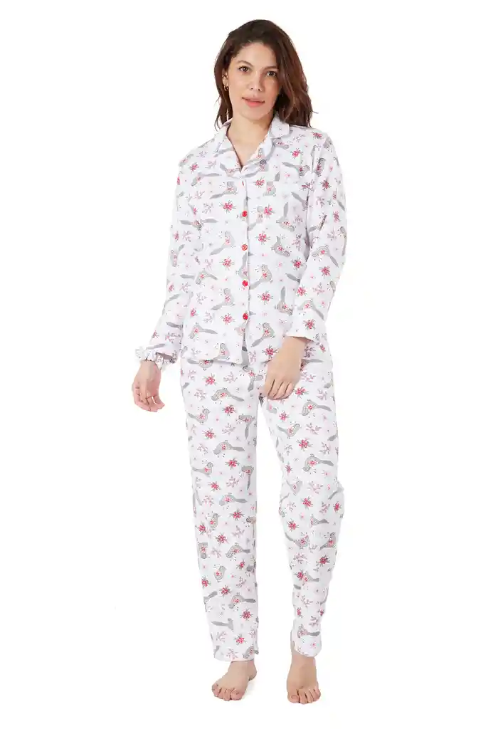 Pijama Mujer Daniela Estampada Rojo Medio Talla M