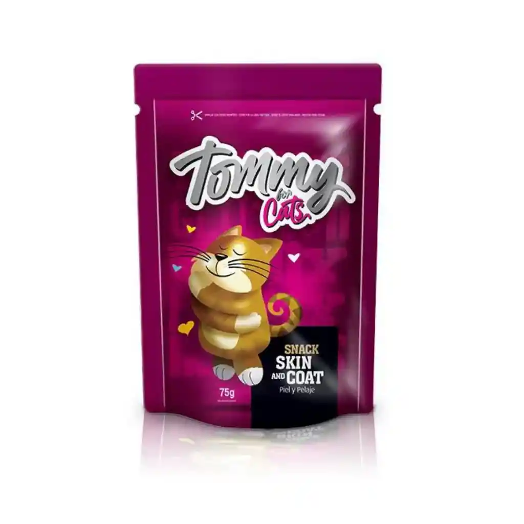 Snack Tommy Cat Skin And Coat 75gr