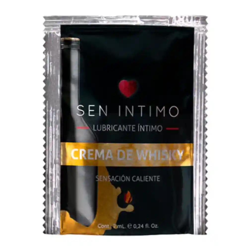 Lubricante Crema De Whisky Sensación Caliente Sachet Sen Intimo 7ml