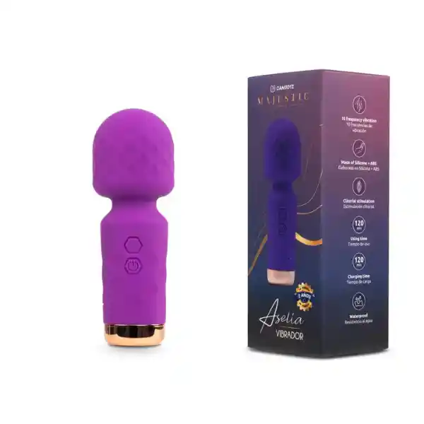 Vibrador Mini Hitachi Aselia Majestic Recargable Morado